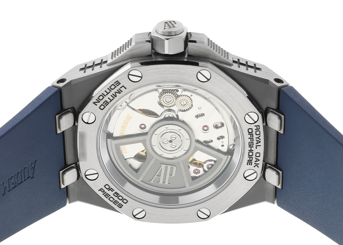 オーデマピゲ - ロイヤルオーク オフショア ミュージック エディション 500本限定 | AUDEMARS PIGUET | 15600TI.OO.A343CA.01 | TI ブルー文字盤 自動巻き ラバー | 中古