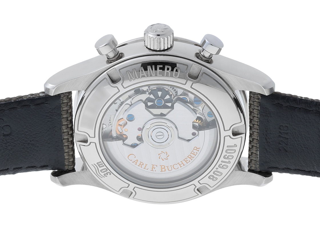 カール F. ブヘラ - マネロ フライバック グリーン | CARL F.BUCHERER | 00.10919.08.93.98 | SS グリーン文字盤 自動巻き ナイロン | 委託品 | 中古