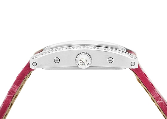 カルティエ - レディース タンクアメリカン ミニ ダイヤモンドベゼル | CARTIER | WB710015 | WG シルバー文字盤 クォーツ レザー