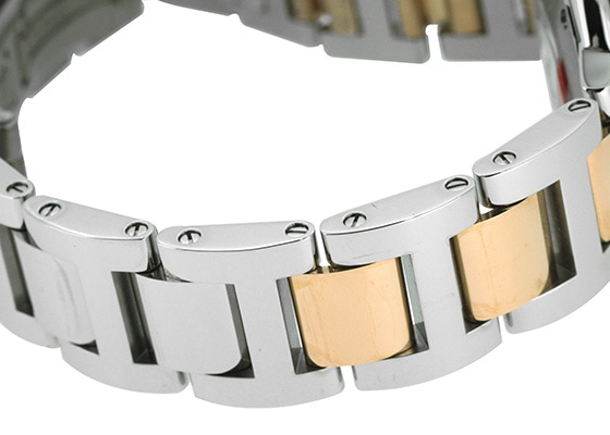 カルティエ - レディース バロンブルー | CARTIER | W3BB0025 | SM ベゼルダイヤモンド PG&SS シルバー文字盤 クォーツ ブレスレット |