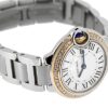 カルティエ - レディース バロンブルー | CARTIER | SM ベゼルダイヤ | WE902079 | PG&SS 白文字盤 クォーツ ブレスレット |