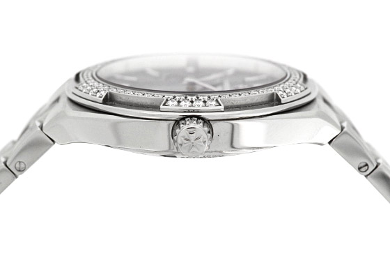 ヴァシュロンコンスタンタン- レディース オーヴァーシーズ スモールモデル ベゼルダイヤ | VACHERON CONSTANTIN | 2305V/100A-B170 | SS ブルー文字盤 自動巻き ブレスレット | 中古 |