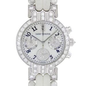 ハリーウィンストン - プルミエール クロノグラフ ベゼルダイヤ | HARRY WINSTON | 200/UCQ32WL.MD/00 | WG シェル文字盤 クォーツ ブレスレット | 委託品 | 中古 |