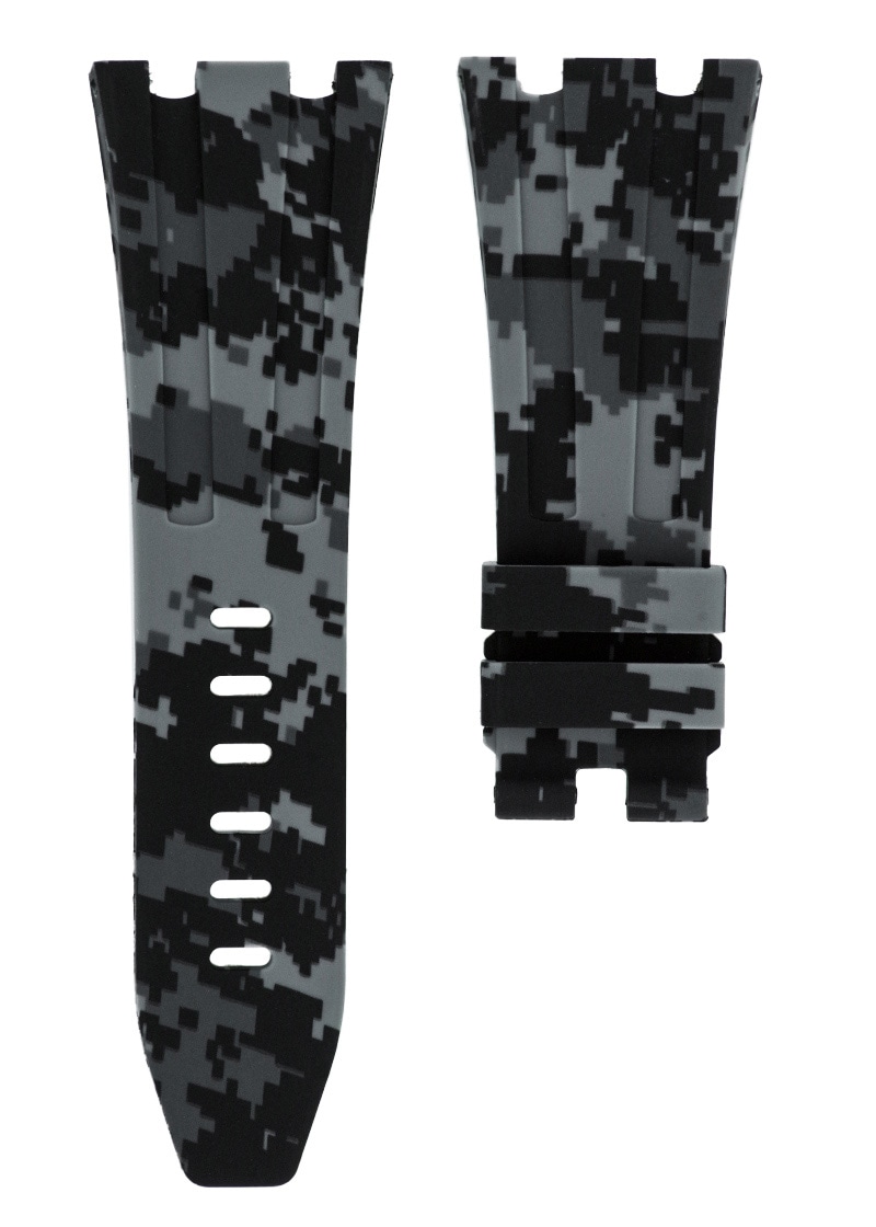 HORUS ラバーストラップ オーデマピゲ ロイヤルオークオフショア 42mm 26470用 ラバー グラファイトデジタルカモフラージュ 29-20mm