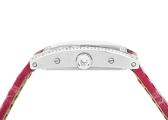 カルティエ - レディース タンクアメリカン ミニ ダイヤモンドベゼル | CARTIER | WB710015 | WG シルバー文字盤 クォーツ レザー | 未使用品