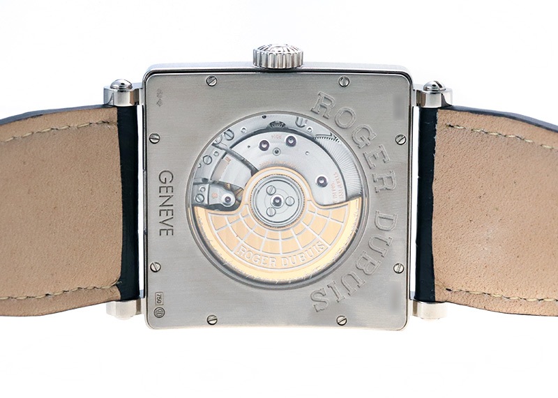 ロジェデュブイ - ゴールデンスクエア | ROGER DUBUIS | G37-14-20-00/0ER-00/B | WG 黒文字盤 自動巻き レザー | 中古 |