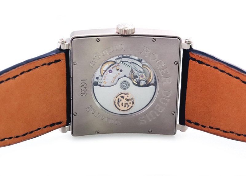 ロジェデュブイ - ゴールデンスクエア | ROGER DUBUIS | G40 | WG シルバー文字盤 自動巻き レザー | 中古 |