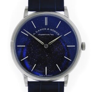 A.ランゲ＆ゾーネ - サクソニア フラッハ | A.LANGE&SOHNE | 205.086 | (LS2053AX) | WG ブルー文字盤 手巻き レザー