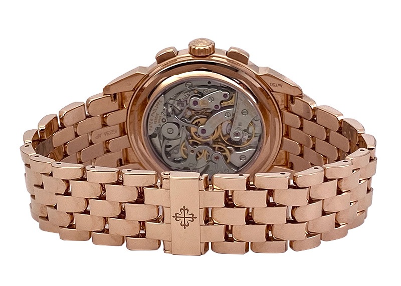 パテックフィリップ - パーペチュアルカレンダー クロノグラフ | PATEK PHILIPPE | 5270/1R-001 | RG 黒文字盤 手巻き ブレスレット | 委託品 | 未使用品 |