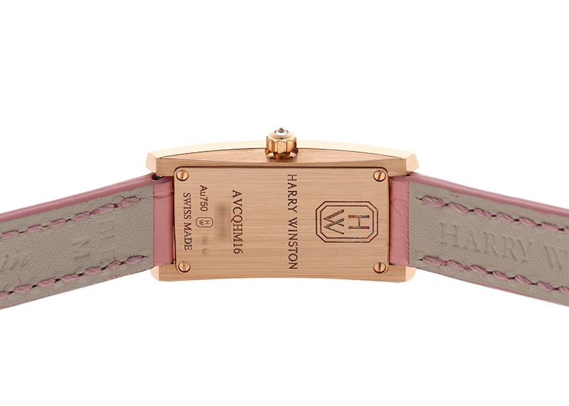 ハリーウィンストン - アヴェニューC ミニ アールデコ | HARRY WINSTON | AVCQHM16RR037 | RG シルバー文字盤 クォーツ レザー | 中古 |