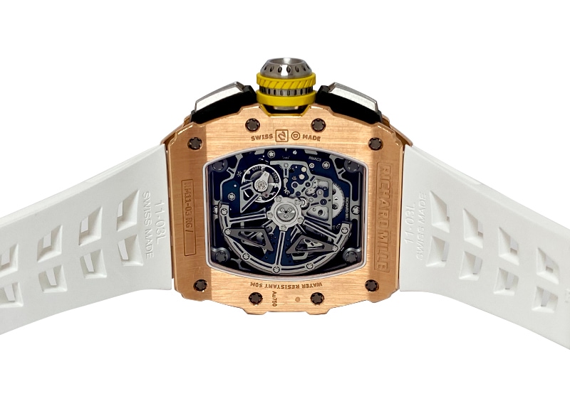 リシャールミル - RM11-03 オートマティック フライバック クロノグラフ ベゼルダイヤ | RICHARD MILLE | RM11-03| PG/TI スケルトン文字盤 自動巻き ラバー | 委託品 | 中古