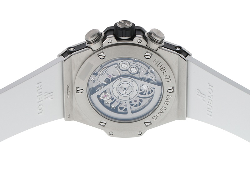 ウブロ - ビッグバン ウニコ ホワイト&ブラック 日本限定 | HUBLOT | 411.NE.2010.LR.JSM15 | TI スケルトン文字盤 自動巻き ラバーアリゲーター | 中古