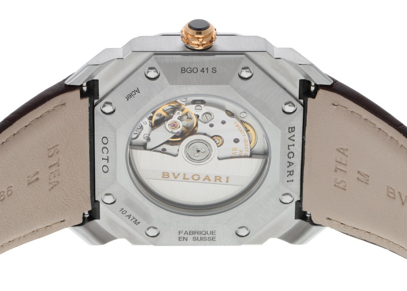 ブルガリ - オクト | BVLGARI | BGO41WSLD | SS 白文字盤 自動巻き レザー