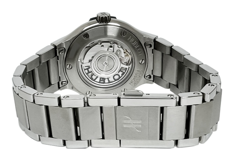 ウブロ - クラシックフュージョン チタニウム ブレスレット | HUBLOT | 568.NX.7170.NX | TI ブルー文字盤 自動巻き ブレスレット | 委託品 | 中古