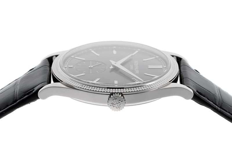 パテックフィリップ - カラトラバ | PATEK PHILIPPE | 6119G-001 | WG グレー文字盤 手巻き レザー