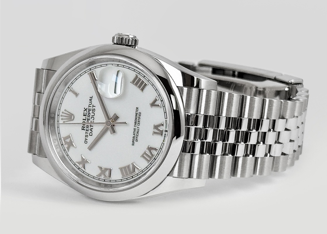 ロレックス - オイスター パーペチュアル デイトジャスト36 | ROLEX | 126200 | SS 白/ローマ文字盤 自動巻き ブレスレット | 中古