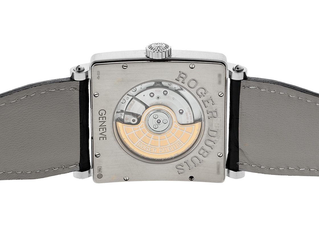 ロジェデュブイ - ゴールデンスクエア | ROGER DUBUIS | G37-14-20-00/0ER00/B | WG 黒文字盤 自動巻き レザー | 中古