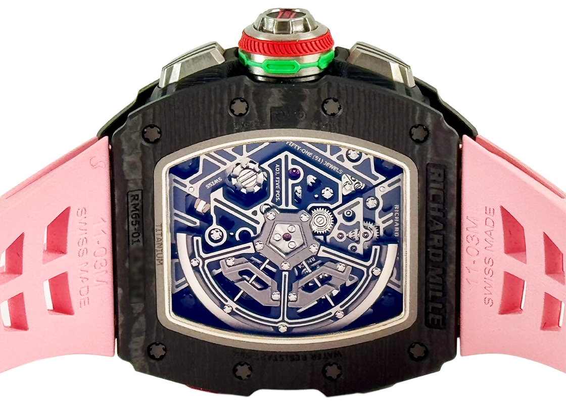 リシャールミル - オートマティック スプリットセコンド クロノグラフ | RICHARD MILLE | RM65-01 | カーボン/TPT スケルトン文字盤 自動巻き ラバー | 委託品 | 中古