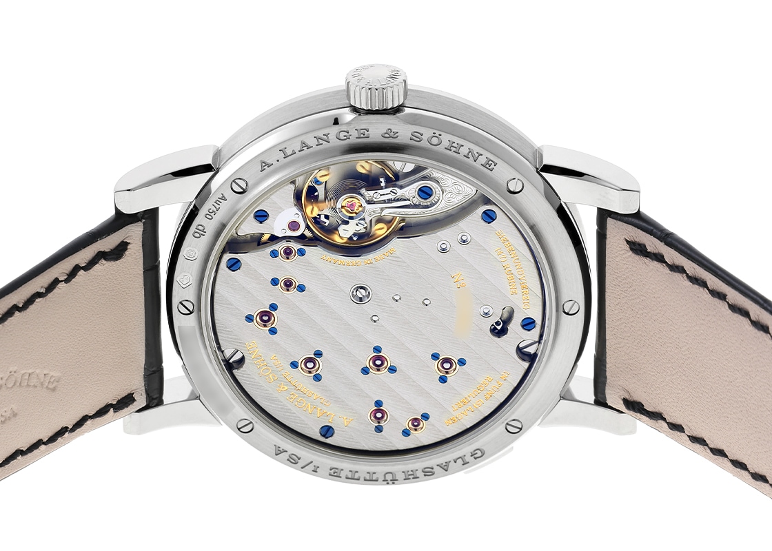 A.ランゲ&ゾーネ - ランゲ1 ムーンフェイズ | A.LANGE & SOHNE | 192.029(LSLS1923AG) | WG 黒文字盤 手巻き レザー | 中古