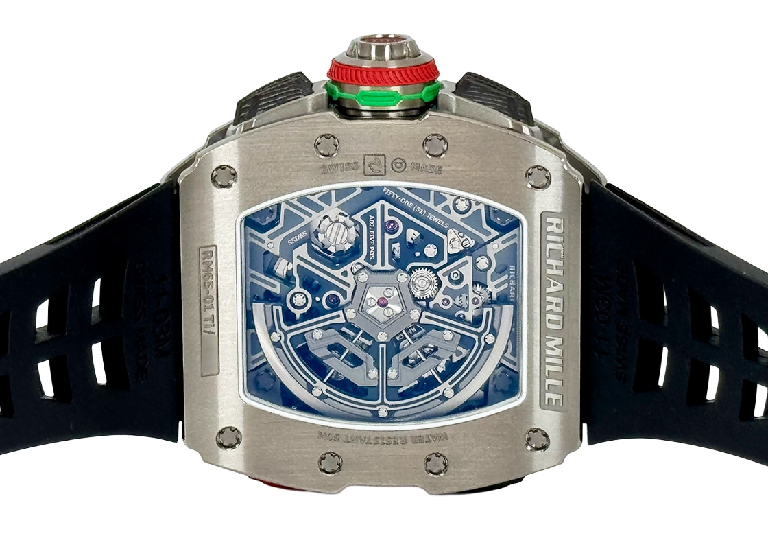 リシャールミル - オートマティック スプリットセコンド クロノグラフ | RICHARD MILLE | RM65-01 | TI スケルトン文字盤 自動巻き ラバー | 中古