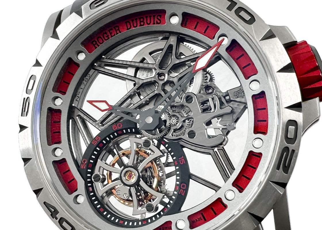 ロジェデュブイ - エクスカリバー スパイダー モノトゥールビヨン 88本限定 | ROGER DUBUIS | DBEX0545 | TI(DLC) スケルトン文字盤 手巻き ラバー | 委託品 | 中古