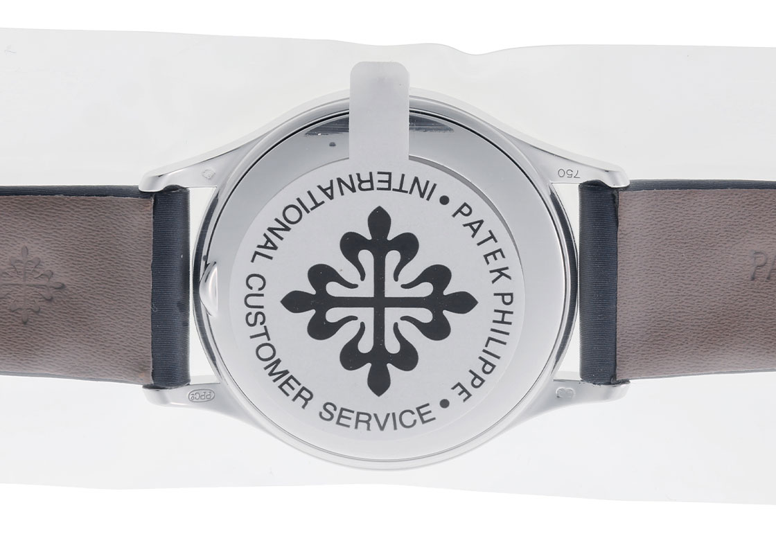 パテックフィリップ - カラトラバ ベゼルダイヤ | PATEK PHILIPPE | 4897G-001 | WG ブルー文字盤 手巻き サテン | レストア