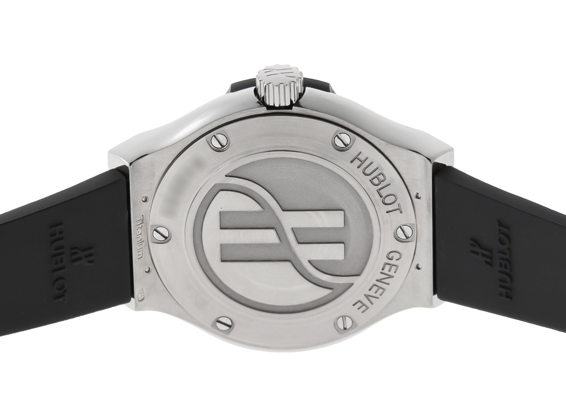 ウブロ - クラシックフュージョン ベゼルダイヤ | HUBLOT | 581.NX.1170.RX.1104 | TI 黒文字盤 クォーツ ラバー | 中古