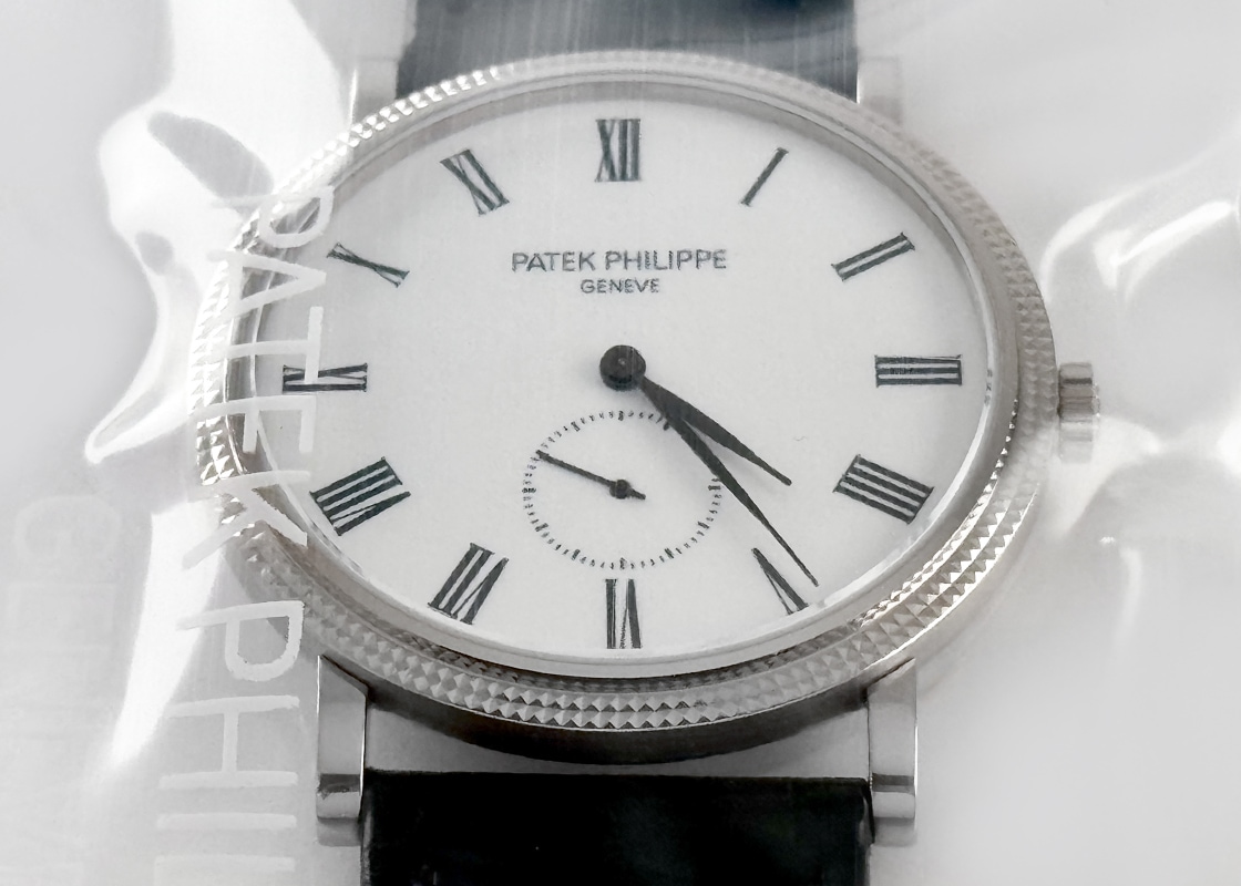 パテックフィリップ - カラトラバ | PATEK PHILIPPE | 5116G-001 | WG エナメル文字盤 手巻き レザー | 中古
