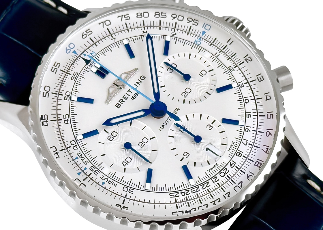 ブライトリング - ナビタイマー B01 クロノグラフ 41 ブティック限定 | BREITLING | AB0139A71G1P1 | SS シルバー文字盤 自動巻き レザー | 中古