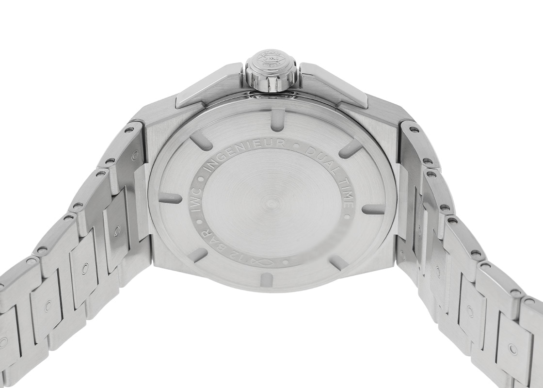 IWC - インヂュニア デュアルタイム | INTERNATIONAL WATCH COMPANY | IW324404| SS 白文字盤 自動巻き ブレスレット | 中古