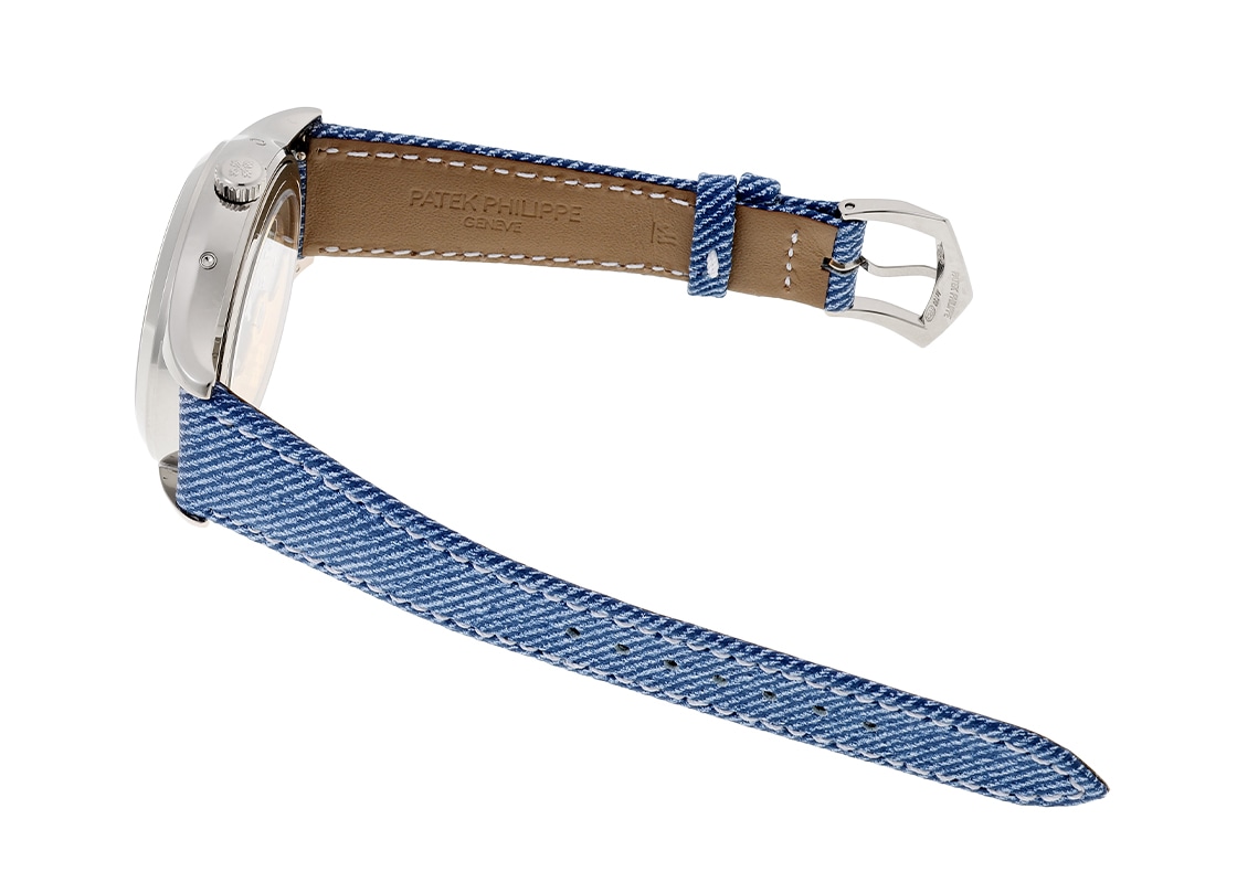 パテックフィリップ - アニュアルカレンダー ムーンフェイズ | PATEK PHILIPPE | 4946G-001 | WG ブルーグレー文字盤 自動巻き レザー