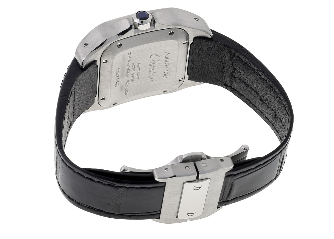 カルティエ - サントス 100 MM | CARTIER | W20106X8 | SS シルバー文字盤 自動巻き レザー | 中古