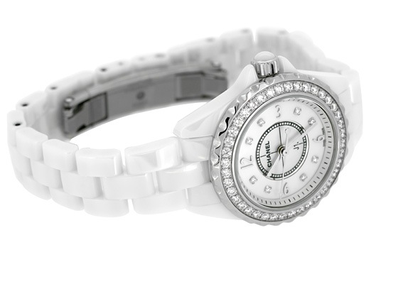 シャネル - レディース J12 ベゼルダイヤモンド | CHANEL | H2572 | 29mm CE 白シェル文字盤/8Pダイヤモンド クォーツ ブレスレット