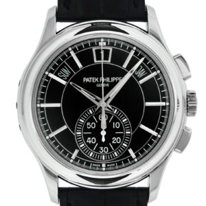パテックフィリップ - アニュアルカレンダー クロノグラフ | PATEK PHILIPPE | 5905P-010 | PT 黒文字盤 自動巻き レザー | 中古 |