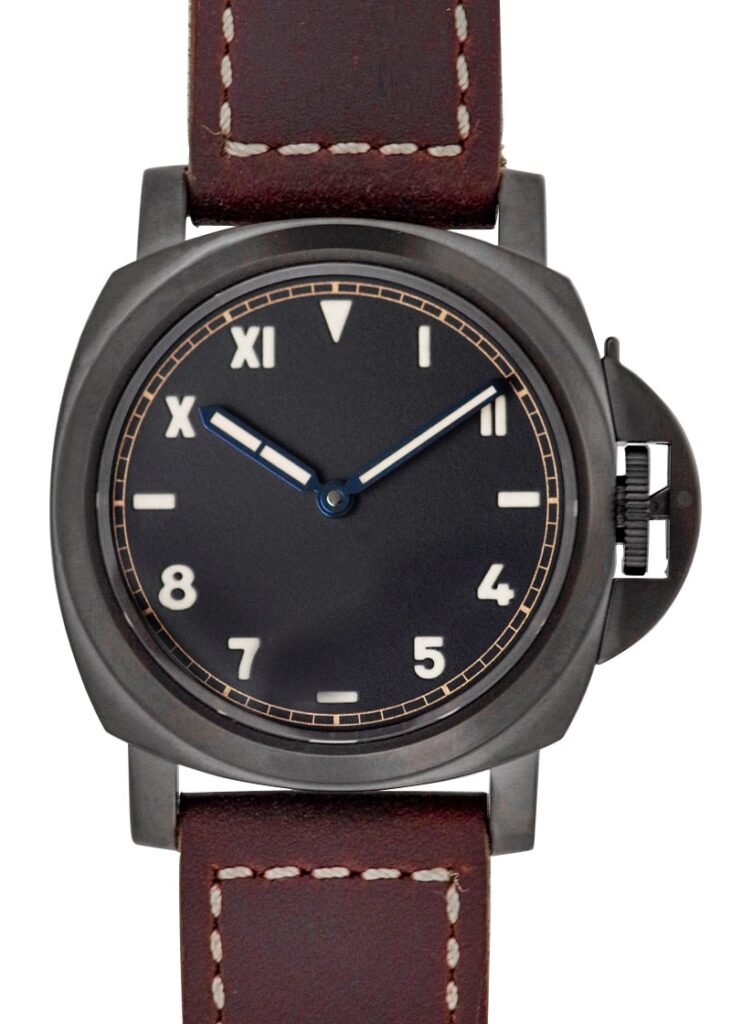 オフィチーネ パネライ - ルミノール カリフォルニア 8デイズ TI(DLC) | OFFICINE PANERAI | PAM00779 黒文字盤 手巻き レザー |