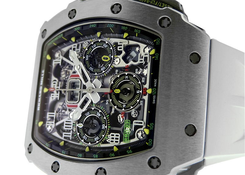 リシャールミル - オートマティック フライバック クロノグラフ | RICHARD MILLE | RM11-03 | TI スケルトン文字盤 自動巻き ラバー | 中古 |
