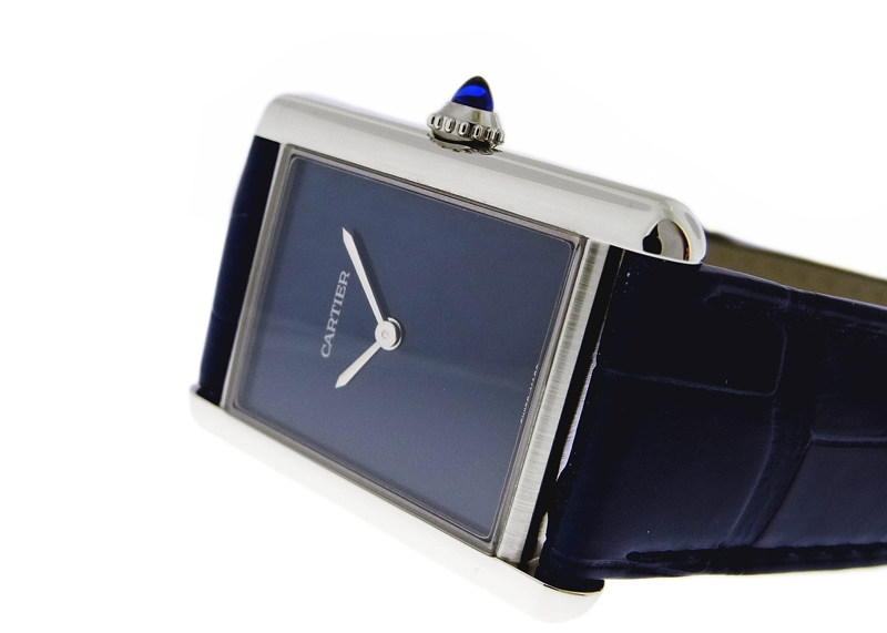カルティエ - タンク マスト | CARTIER | WSTA0055 | LM SS ブルー文字盤 クォーツ レザー | 委託品 | 未使用品 |