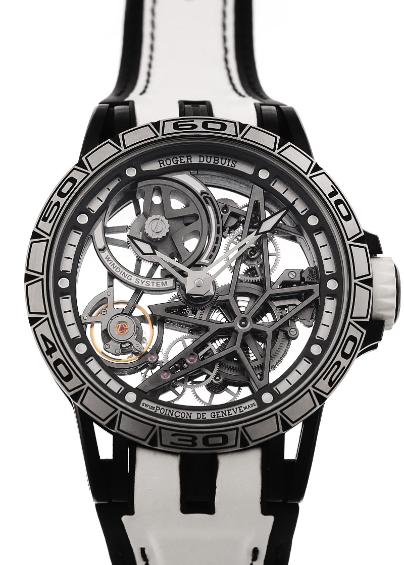 ロジェデュブイ - エクスカリバー スパイダー 45 | ROGER DUBUIS | DBEX0715 | TI スケルトン文字盤 手巻き ラバーカーフ | 未使用品 |