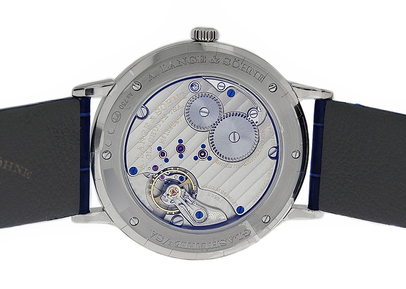 A.ランゲ&ゾーネ - サクソニア フラッハ | A.LANGE&SOHNE | 205.086 | (LS2053AX) | WG ブルー文字盤 手巻き レザー