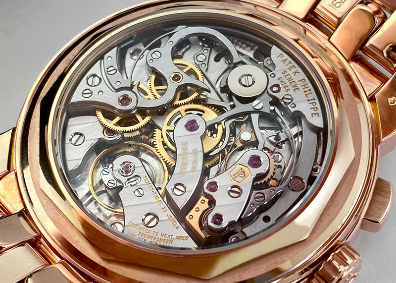 パテックフィリップ - パーペチュアルカレンダー クロノグラフ | PATEK PHILIPPE | 5270/1R-001 | RG 黒文字盤 手巻き ブレスレット | 委託品 | 未使用品 |
