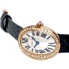 カルティエ - ミニ ベニュワール ベゼルダイヤ | CARTIER | WB520028 | PG シルバー文字盤 クォーツ レザー | 中古
