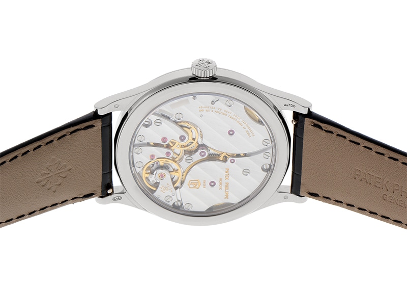 パテックフィリップ - カラトラバ | PATEK PHILIPPE | 6119G-001 | WG グレー文字盤 手巻き レザー