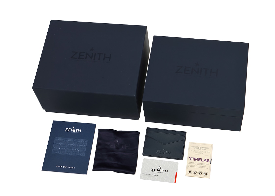 ゼニス - デファイ エルプリメロ21 | ZENITH | 95.9005.9004/01.M9000 | TI&CE シルバー/黒文字盤 自動巻き ブレスレット | 未使用品