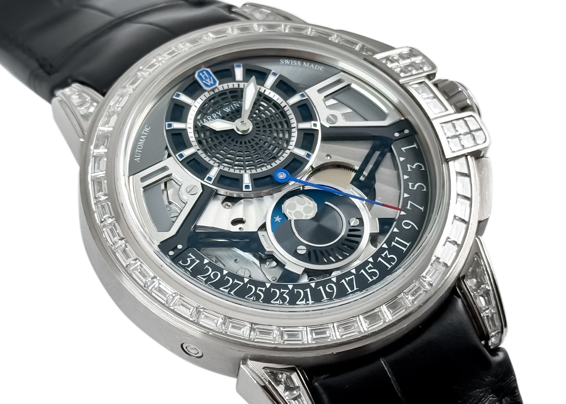 ハリーウィンストン - オーシャン ムーンフェイズ オートマティック 20本限定 | HARRY WINSTON | OCEAMP42WW001 | WG スケルトン文字盤 自動巻き レザー | 委託品 | 中古