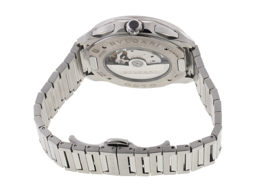 ブルガリ - オクト ローマ | BVLGARI | 103471(OC42SCH) | SS 黒文字盤 自動巻き ブレスレット | 中古
