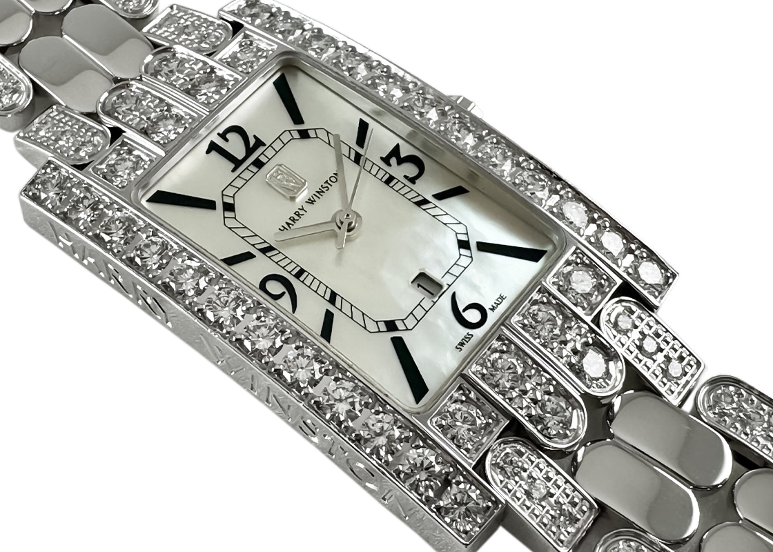 ハリーウィンストン - アヴェニュー ミッドサイズ | HARRY WINSTON | AVEQHM26WW027 | WG シェル文字盤 クォーツ ブレスレット | 委託品 | 中古