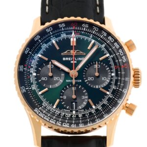 ブライトリング - ナビタイマー B01 クロノグラフ 41 リミテッドモデル 20本限定 | BREITLING | RB01394A1L1P1(RB0139) | RG グリーン文字盤 自動巻き レザー | 中古