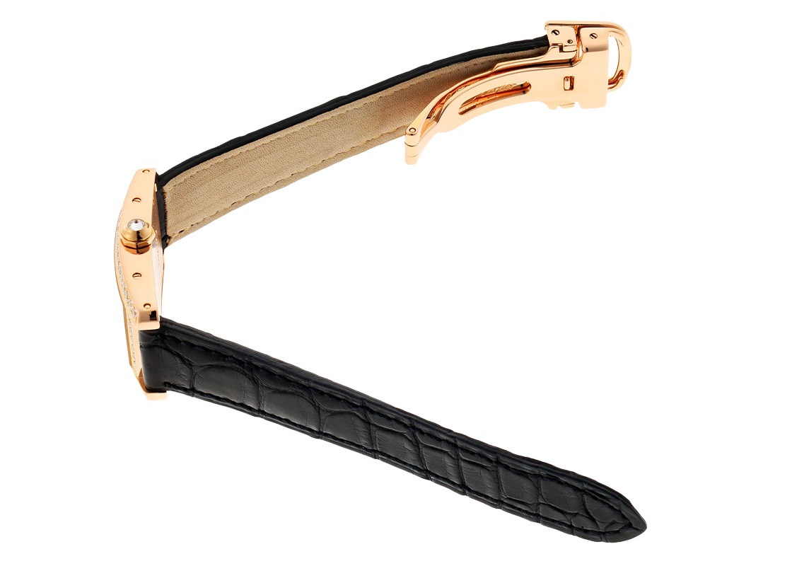 カルティエ - タンクアメリカン SM ベゼルダイヤ | CARTIER | WB707931 | PG シルバー文字盤 クォーツ レザー | 中古