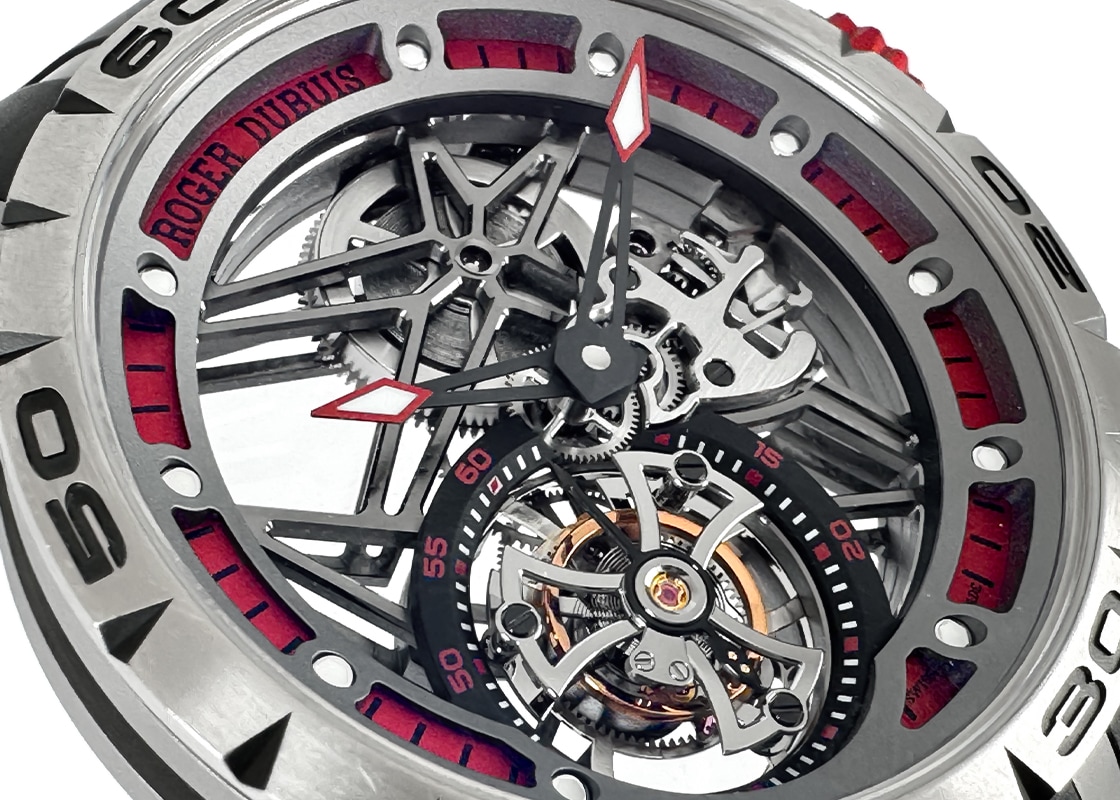ロジェデュブイ - エクスカリバー スパイダー モノトゥールビヨン 88本限定 | ROGER DUBUIS | DBEX0545 | TI(DLC) スケルトン文字盤 手巻き ラバー | 委託品 | 中古