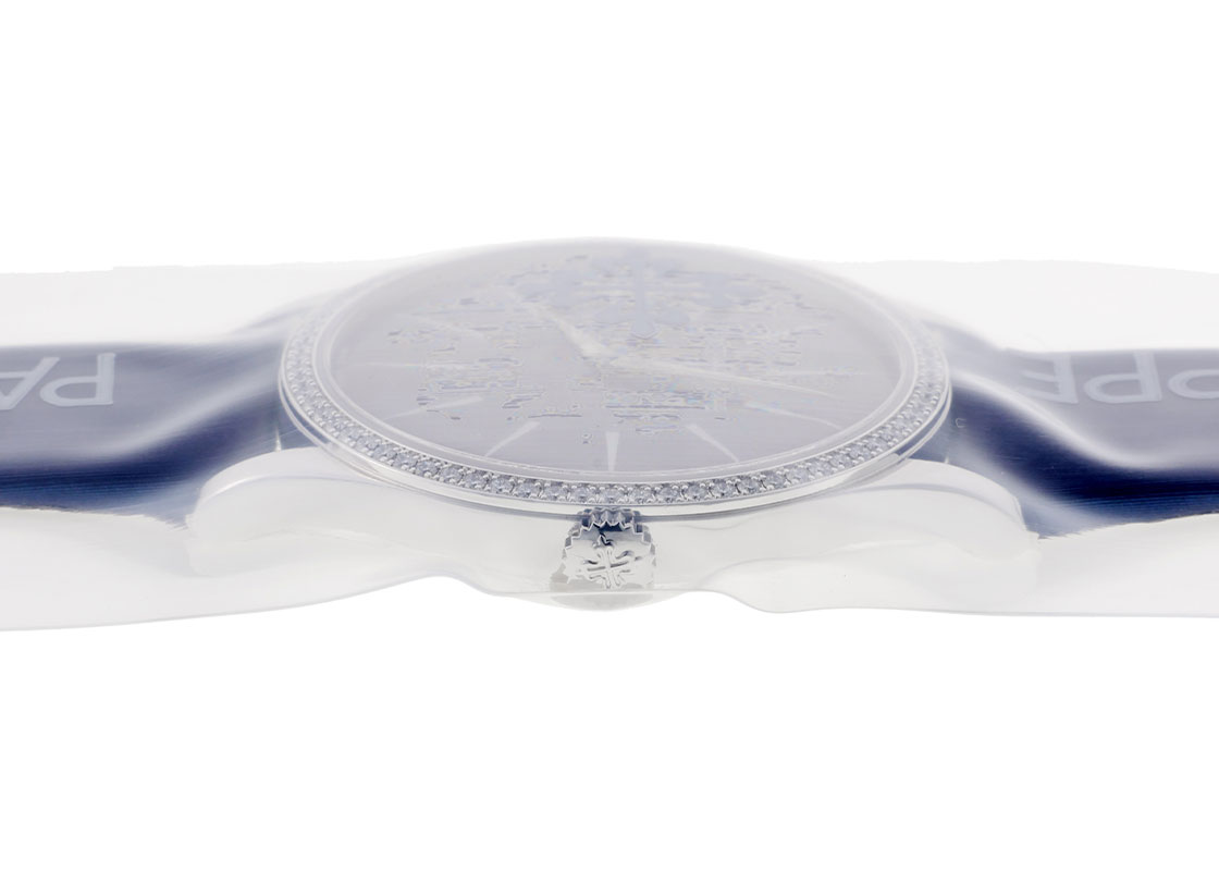 パテックフィリップ - カラトラバ ベゼルダイヤ | PATEK PHILIPPE | 4897G-001 | WG ブルー文字盤 手巻き サテン | レストア